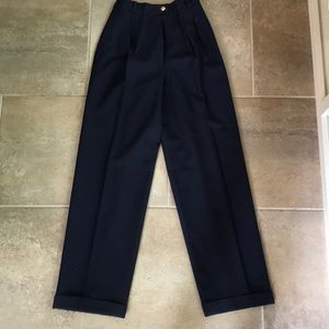 Chanel navy wool pants